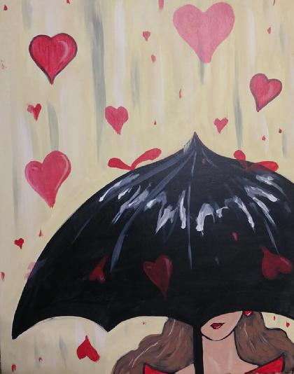 RAINING HEARTS SIP AND PAINT