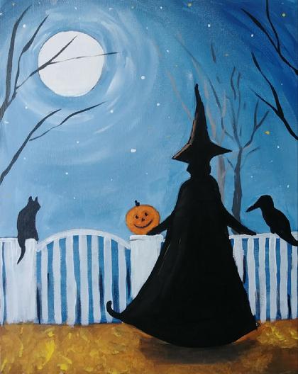 Halloween, sip and paint